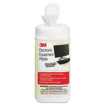 3M™ Electronic Equipment Cleaning Wipes, 5 1-2 X 6 3-4, White, 80-canister freeshipping - TVN Wholesale